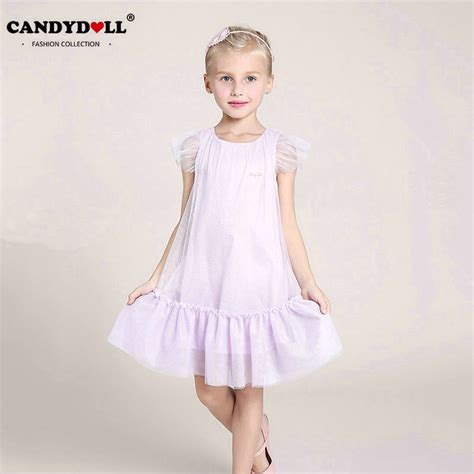 Buy Candydoll 2017 Summer Children Girls Dresses Solid
