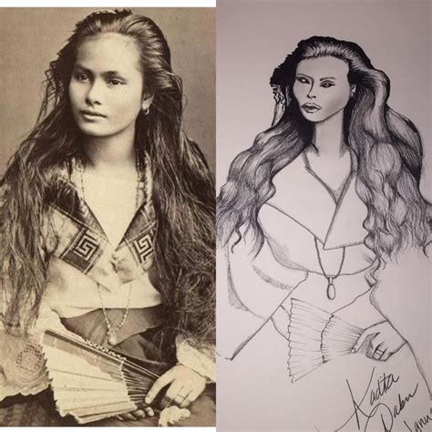 Sketch Of This Beautiful Filipino Woman In 1875 Photographed By