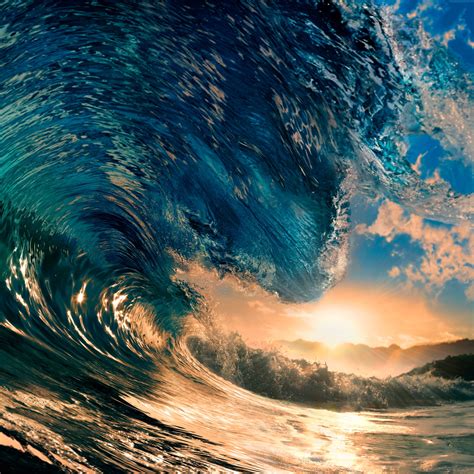 Time Lapse Photography Of Sea Wave Under Golden Hour Waves Sea