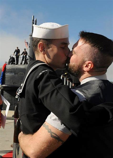 Gay Male Couple S First Kiss Makes Navy History Nbc News Free Nude