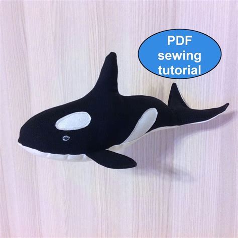 Orca Sewing Pattern Pdf Orca Pattern And Tutorial Stuffed Whale Etsy