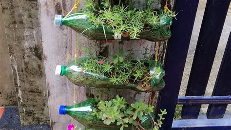 Amazing Vertical Garden With Plastic Bottles Simple Steps Youtube