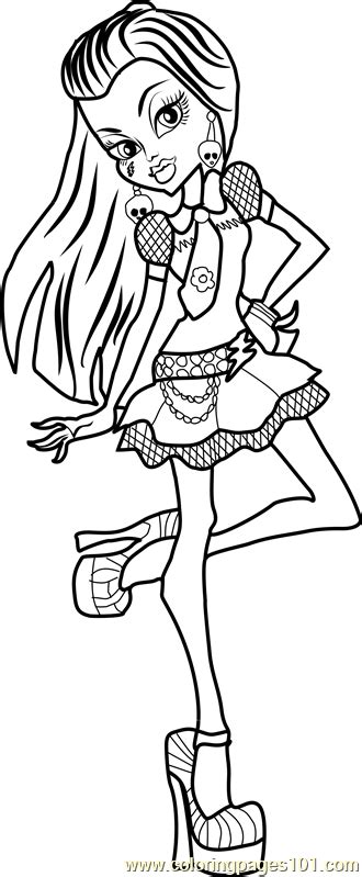 frankie stein coloring page  monster high coloring pages coloringpagescom