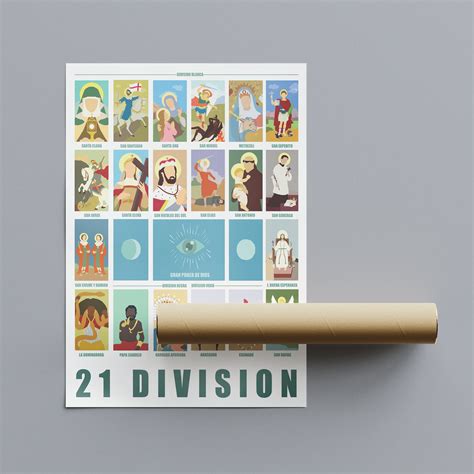 Cuadro Divisional De Las 21 Divisiones Etsy