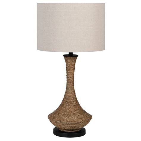 Natural Rope Table Lamp Wshade Lighting From Breeze Furniture Uk