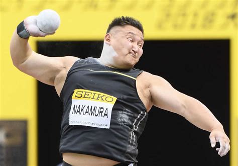 男子砲丸投げで18メートル85をマークし、日本新記録を樹立した中村 ― スポニチ Sponichi Annex スポーツ