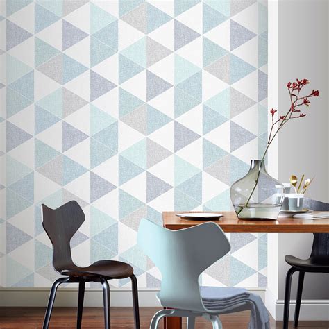 Arthouse Scandi Triangle Wallpaper Geometric Pastel Colours Ebay