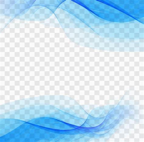 Formas Onduladas Azules Sobre Un Fondo Transparente Vector Gratis