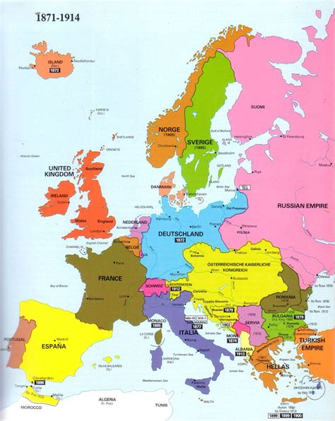 Kaart Van Europa Landkaart Kaart Illustraties Kaarten Geschiedenis