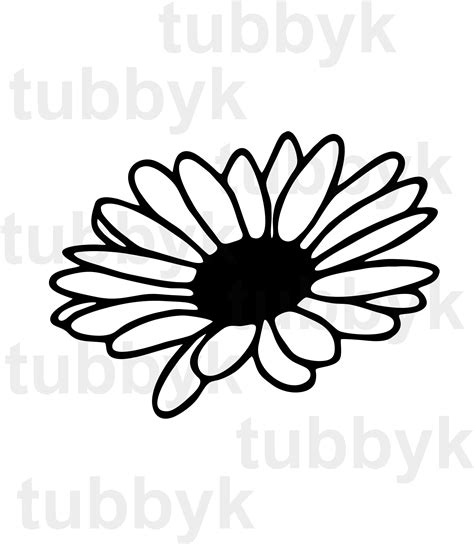 Daisy SVG Flower SVG Spring Flowers SVG Daisy Vector Cricut Silhouette