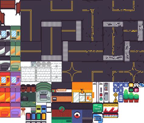 Trees City Prop Tileset By Shidky