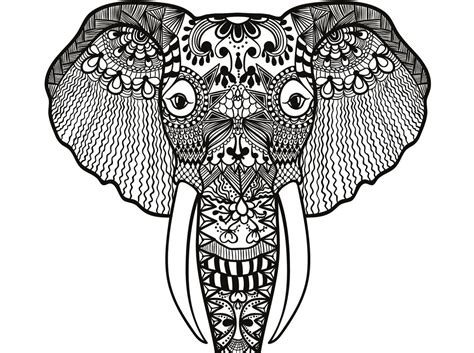 Coloriage Mandala Adulte Elephant  30000 ++ collections de pages à