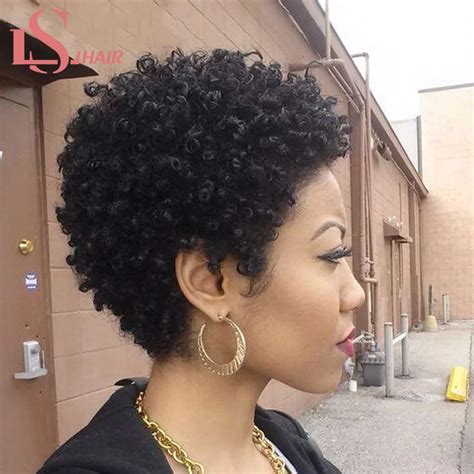 Ls Hair Short Curly Bob Wig Brazilian Curly Human Hair Wigs For Women Natural Black Non Remy