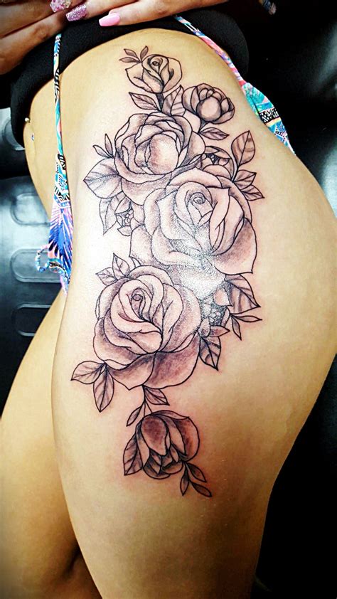 Black serpent isolated on a white background. 50+ Cool Thigh Tattoos That Add Gorgeousness to Figure ...