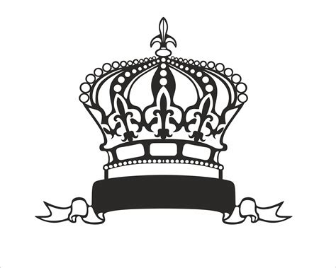 Crown Svg Banner Outline Queen Crown Svg Royal Crown Svg Crown