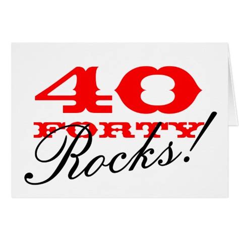 40th Birthday Card 40 Rocks Zazzle