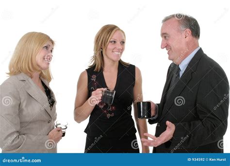 Three Person Business Team 3 Stock Photo Image Of Attractive Girl