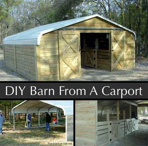 In the old days, all horse barns were made of wood, but wood has its limitations. How to Make a Barn Out of a Carport by Mulligan's Run Farm ...
