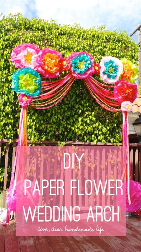 Diy Paper Flower Wedding Arch Dear Handmade Life