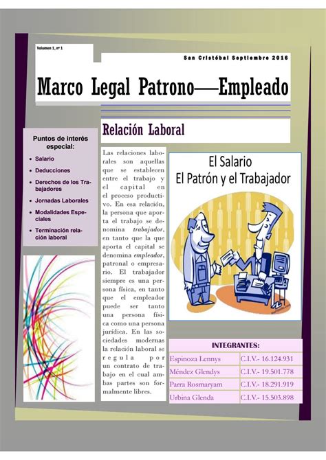 Marco Legal Patrono Empleado By Lennys Espinoza Issuu