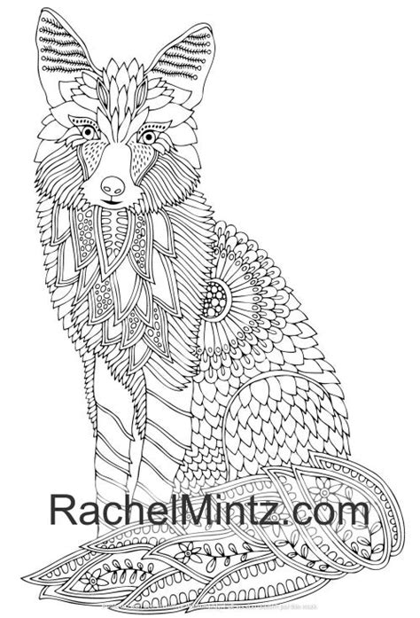 wildlife mandala  decorative animals patterns  adults printab rachel mintz coloring books