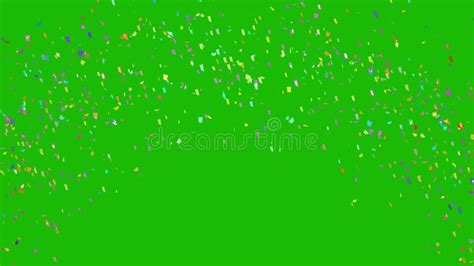 Colorful Confetti Explosion On Green Screen Background 3d Rendering