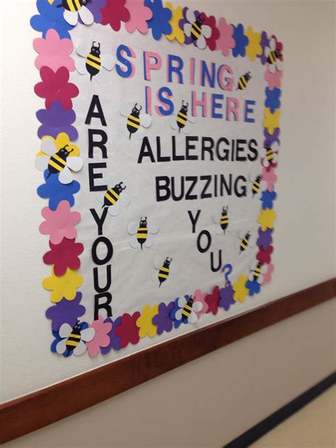 Spring Bulletin Board School Nurse Office Nurse Bulletin Board