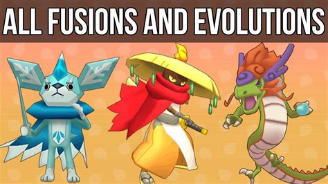 Yo Kai Watch All Fusions And Evolutions Youtube