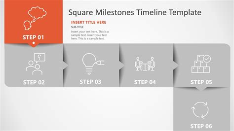 6 Milestones Powerpoint Timeline Slidemodel