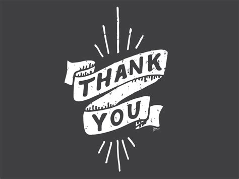 Thank you clipart black and white. Thank You Hand Lettered Illustration | Thank you ...