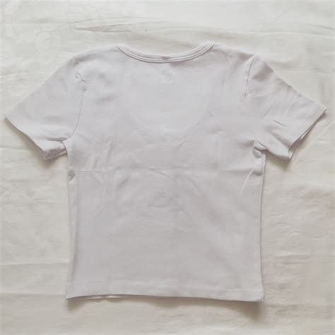 Short Sleeve Button Up Crop Top White · Megoosta Fashion · Free