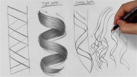 How To Draw Curly Hair Easy Get Realistic Results By Developing The Form And Texture Of The Hair
