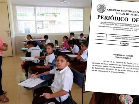 OFICIAL terminó ciclo escolar en Puebla Ve el calendario