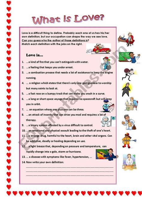 Love Is Esl Worksheet By Amcoelho