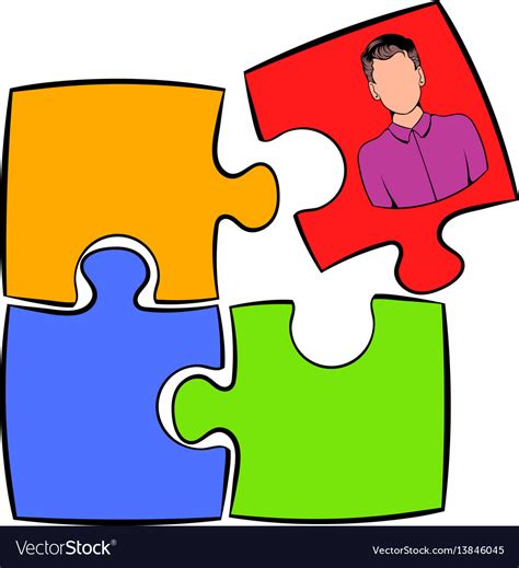 Free cliparts that you can download to you computer and use in your designs. Businessman in a puzzle piece icon cartoon Vector Image