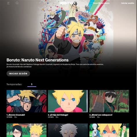 Boruto Naruto Next Generations Ingresa Al Catálogo De Hbo Max
