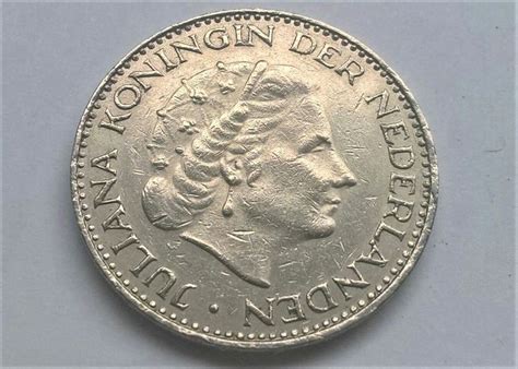 1967 Juliana Koningin Der Netherlands Silver Coin 1 Gulden Etsy