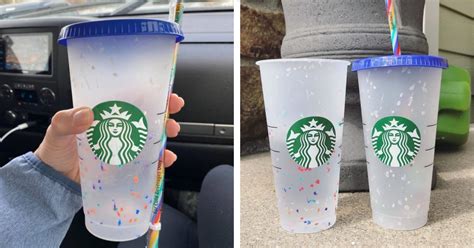 starbucks released color changing confetti cups