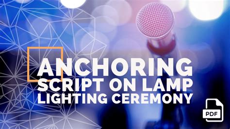 Anchoring Script On Lamp Lighting Ceremony With Pdf English