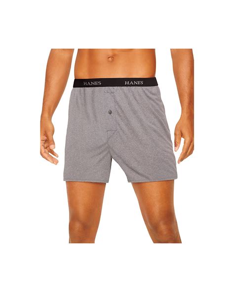 Hanes 709bp5 Classics Mens Tagless Comfortsoft Knit Boxers With Comfort