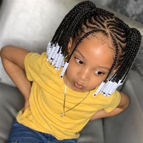 This hairstyle, which is easy to manage, also lets you show off your kid's curls. Kids Braids With Beads - Sindri Priyanka - Hairstyle