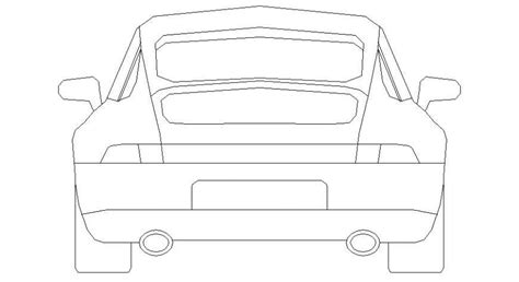 Car Elevation Drawing 2d View Autocad File Cadbull