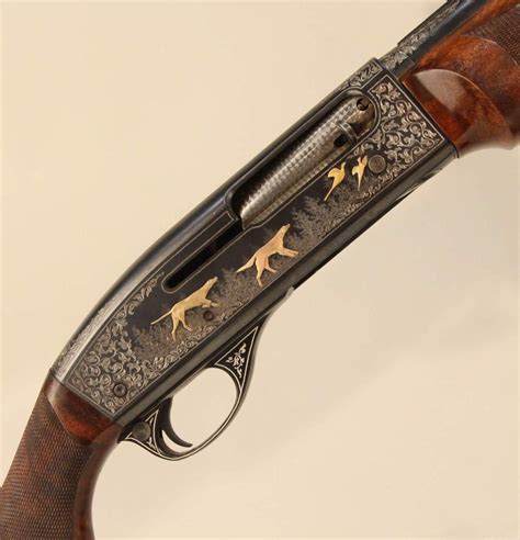 Lot A Custom Engraved Remington Model Semi Auto Shotgun