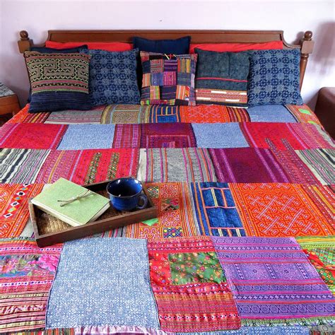 king-patchwork-duvet-vintage-hmong-batik-and-embroidery-duvet-with-images-vintage