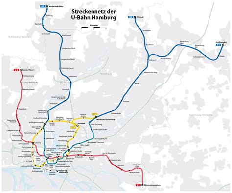 U Bahn Hamburg Metro Map Germany