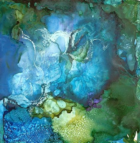 Lou Jordan Fine Art Abstract Painting Alcohol Ink The