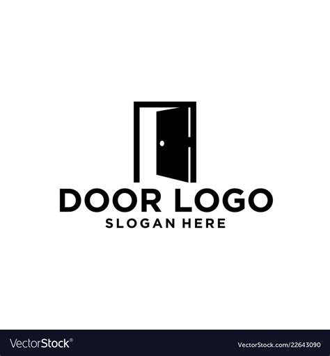 Door Logo Design Royalty Free Vector Image Vectorstock