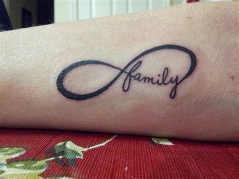 This symbol is used in love as a promise of commitment and perpetuity. Dazzling Infinity Family Tattoos - Infinity Family Tattoos - Family Tattoos - MomCanvas