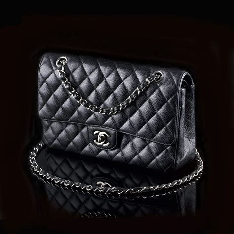 Sold Chanel 255 Timeless Classic Flap Medium Black Caviar Classic390