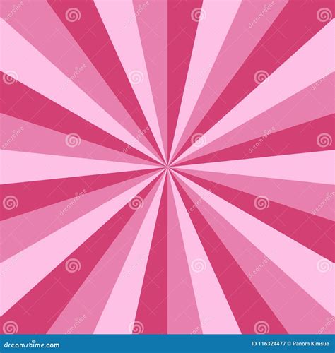 Pink Rays Sunburst Starburst Abstract Background Stock Illustration